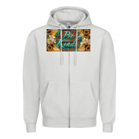 Dove Grey be kind bees license plate Zipper Hoodie - Artiststas