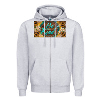 Heather Grey be kind bees license plate Zipper Hoodie - Artiststas