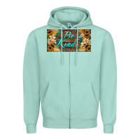Seafoam be kind bees license plate Zipper Hoodie - Artiststas