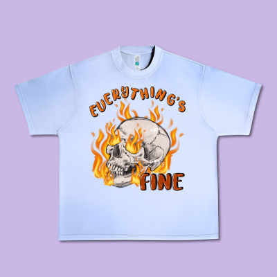 Everything's Fine Urban Heavy Tee Designed By Maliassmallbusiness