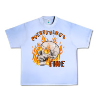 Grape Ice everything's fine Urban Heavy Tee - MaliasSmallBusiness
