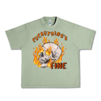 Oil Green everything's fine Urban Heavy Tee - MaliasSmallBusiness