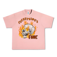 Salmon everything's fine Urban Heavy Tee - MaliasSmallBusiness