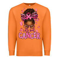 Carrot lets beat cancer afro messy bun Premium Sweatshirt - texasbilliewilder
