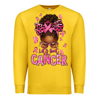 Lemon lets beat cancer afro messy bun Premium Sweatshirt - texasbilliewilder
