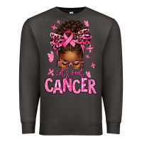 Smoke lets beat cancer afro messy bun Premium Sweatshirt - texasbilliewilder