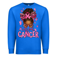 True Royal lets beat cancer afro messy bun Premium Sweatshirt - texasbilliewilder