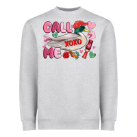 Heather Grey call me valentine mallard duck Heavyweight Sweatshirt - MaliasSmallBusiness