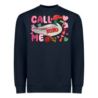 Navy call me valentine mallard duck Heavyweight Sweatshirt - MaliasSmallBusiness