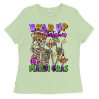 Matcha bead up bitches it's mardi gras skeleton Ladies Tee - FaDigitalArtStudio