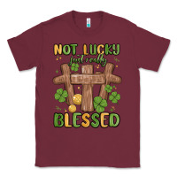 Burgundy not lucky just really blessed malia Classic Tee - MaliasSmallBusiness