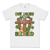 White not lucky just really blessed malia Classic Tee - MaliasSmallBusiness