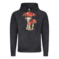 Vintage Black Autumn Mushroom Illustrations Vintage Hoodie - LillyAllenDesigns