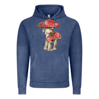 Vintage Denim Autumn Mushroom Illustrations Vintage Hoodie - LillyAllenDesigns