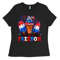 Black 4th of July ice creams tastes like freedom Ladies Tee - Neo Western