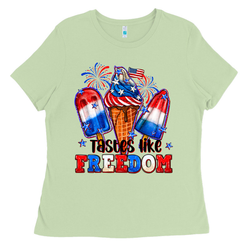 4th Of July Ice Creams Tastes Like Freedom Ladies Tee by Neo Western | Teevron