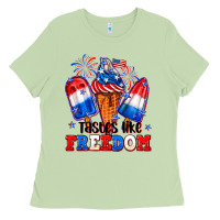 Matcha 4th of July ice creams tastes like freedom Ladies Tee - Neo Western