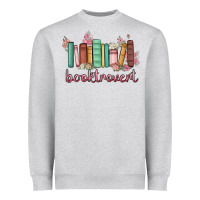 Heather Grey booktrovert Heavyweight Sweatshirt - MaliasSmallBusiness