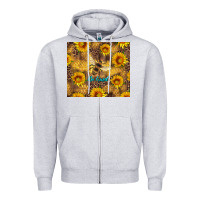 Heather Grey be kind bee and sunflowers Zipper Hoodie - Artiststas
