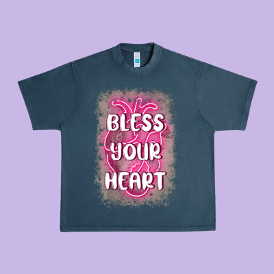 Bless Your Heart Urban Heavy Tee Designed By Maliassmallbusiness
