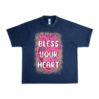 Navy bless your heart Urban Heavy Tee - MaliasSmallBusiness