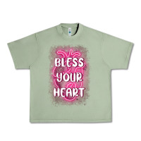 Oil Green bless your heart Urban Heavy Tee - MaliasSmallBusiness