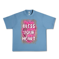 Pebble Blue bless your heart Urban Heavy Tee - MaliasSmallBusiness