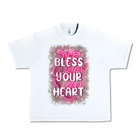 White bless your heart Urban Heavy Tee - MaliasSmallBusiness