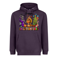 Plum Happy Hallothanksmas Heavyweight Hoodie - texasbilliewilder