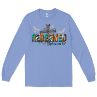 Colony Blue redeemed ephesians 1 7 Long Sleeve Tee - NancyCooperArtShop