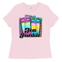 Bubblegum Pink tea junkie Ladies Tee - JahusDesignShop