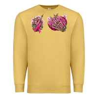 Antique Gold Breast Cancer skeleton hands Premium Sweatshirt - NancyCooperArtShop