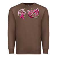 Chestnut Breast Cancer skeleton hands Premium Sweatshirt - NancyCooperArtShop