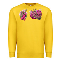 Lemon Breast Cancer skeleton hands Premium Sweatshirt - NancyCooperArtShop