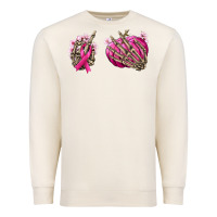 Sandshell Breast Cancer skeleton hands Premium Sweatshirt - NancyCooperArtShop