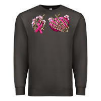 Smoke Breast Cancer skeleton hands Premium Sweatshirt - NancyCooperArtShop