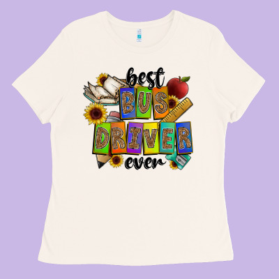 Best Bus Driver Ever Ladies Tee Designed By Cowhidedigitalart