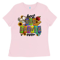 Bubblegum Pink best bus driver ever Ladies Tee - CowhideDigitalArt