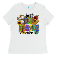 White best bus driver ever Ladies Tee - CowhideDigitalArt