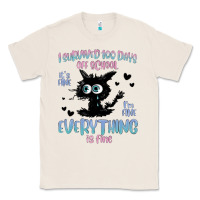 Natural i survived 100 days of school cat Classic Tee - MaliasSmallBusiness