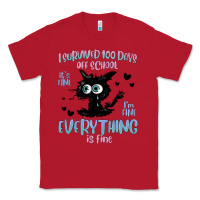 Red i survived 100 days of school cat Classic Tee - MaliasSmallBusiness