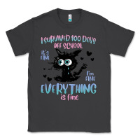 Smoke i survived 100 days of school cat Classic Tee - MaliasSmallBusiness