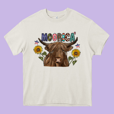 Moorica Heavy Core Tee Designed By Cowhidedigitalart