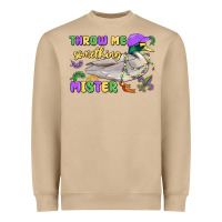 Mushroom throw me something mister mardi gras duck Heavyweight Sweatshirt - MaliasSmallBusiness