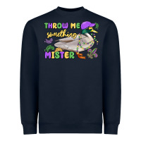 Navy throw me something mister mardi gras duck Heavyweight Sweatshirt - MaliasSmallBusiness
