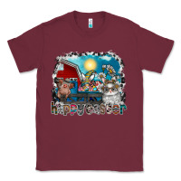 Burgundy Happy Easter Classic Tee - CowhideDigitalArt