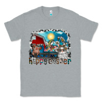 Heather Grey Happy Easter Classic Tee - CowhideDigitalArt