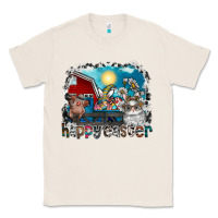 Natural Happy Easter Classic Tee - CowhideDigitalArt