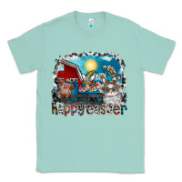 Seafoam Happy Easter Classic Tee - CowhideDigitalArt