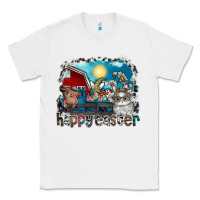 White Happy Easter Classic Tee - CowhideDigitalArt